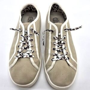 Hey Dude Karina Joy Sand Sneaker Beige Leopard Canvas Comfort Shoe 8 Earthy Boho